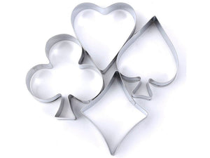 Cookie Cutter Set - Card Suits x 4 - Diamond, Heart, Club & Spade