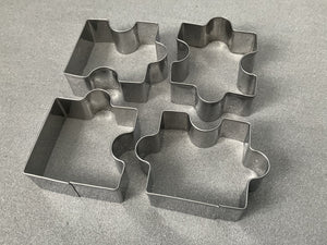 Cookie Cutter Set - Jigsaw puzzle pieces - 4 piece set