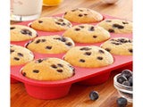 Silicone Muffin Tray - Makes 12 Standard Muffins, Cupcakes, Soaps, etc