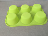 Silicone Muffin Tray - Makes 6 Standard Muffins, Cupcakes, Soaps, etc