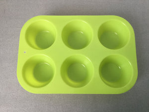 Silicone Muffin Tray - Makes 6 Standard Muffins, Cupcakes, Soaps, etc