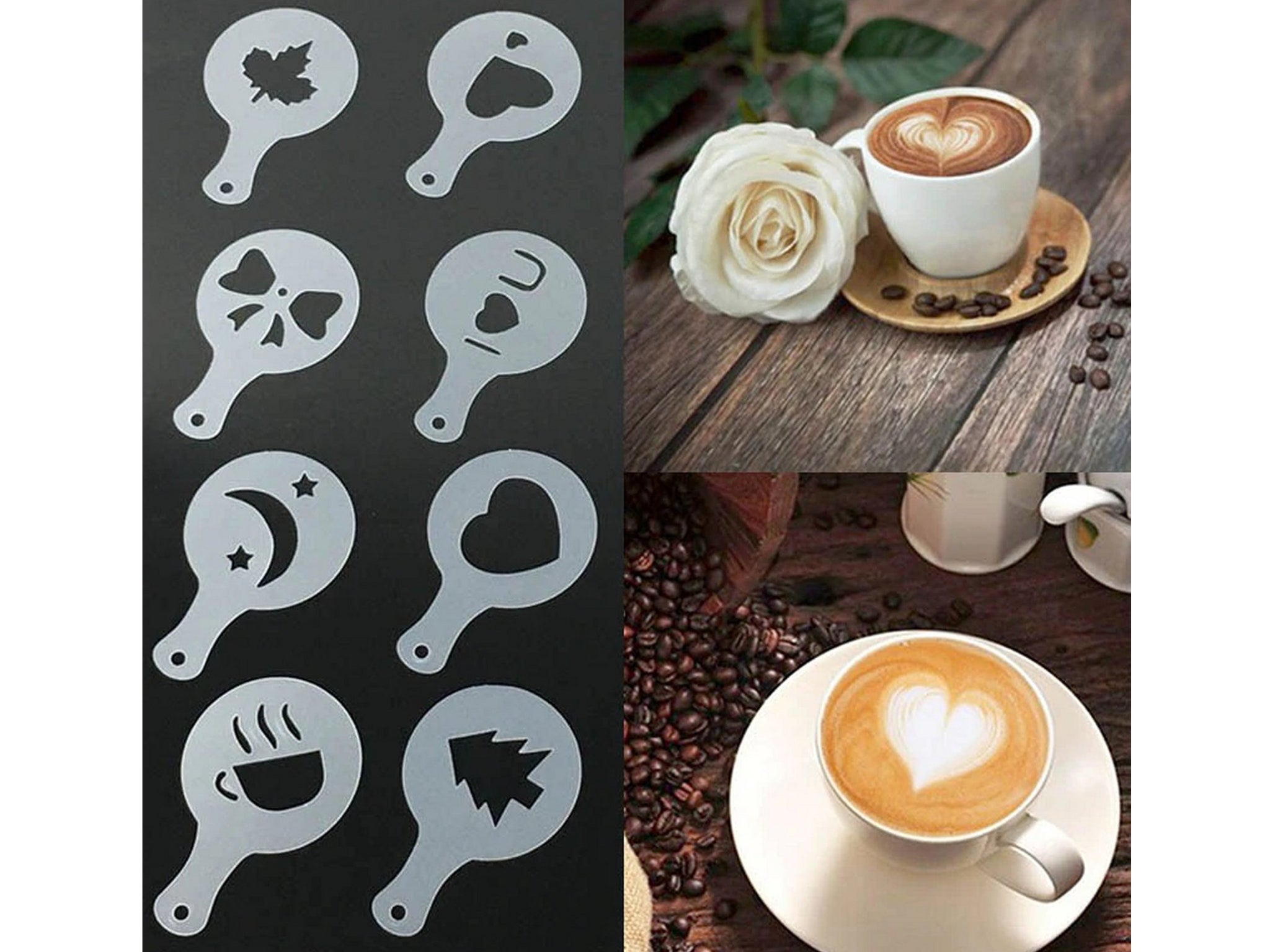 Coffee Stencils - 16pc set. Make your coffee fun! – 123kitchens