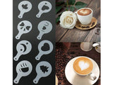 Coffee Stencils - 16pc set.  Make your coffee fun!