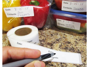 Freezer Labels - Date & Contents - 125pc Roll