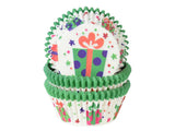 Cupcake Liners - Green Happy Birthday x 100