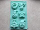 Chocolate Mould - Large Santa, Wreath, Reindeer, Snowman, Star & Xmas Tree