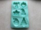 Chocolate Mould - Large Santa, Wreath, Reindeer, Snowman, Star & Xmas Tree