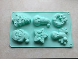 Chocolate Mould - Large Santa, Wreath, Reindeer, Snowman, Star & Xmas Tree