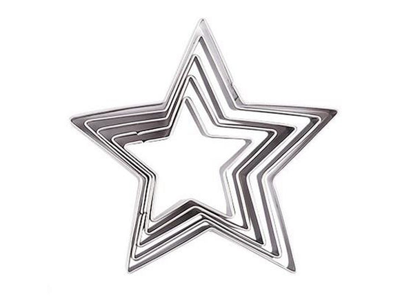 Cookie Cutter Set - Stars x 5 piece set - different sizes