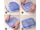 Reusable Airtight Silicone Food Covers - 6pc Set