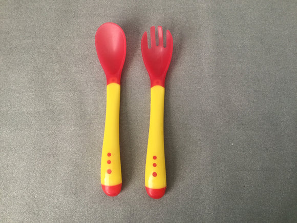 Silicone Baby Spoon & Fork Set