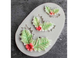 Silicone Mould - Holly Pieces for Christmas Time