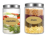 Oval Pantry Labels - Natural Coloured - 50pc Set
