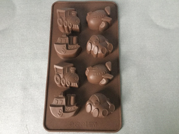 Chocolate Mould - Trains, Boats, Planes, & Cars